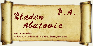 Mladen Abutović vizit kartica